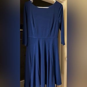 NWT Ann Taylor Navy Blue Dress Knee Length Dress Size 6